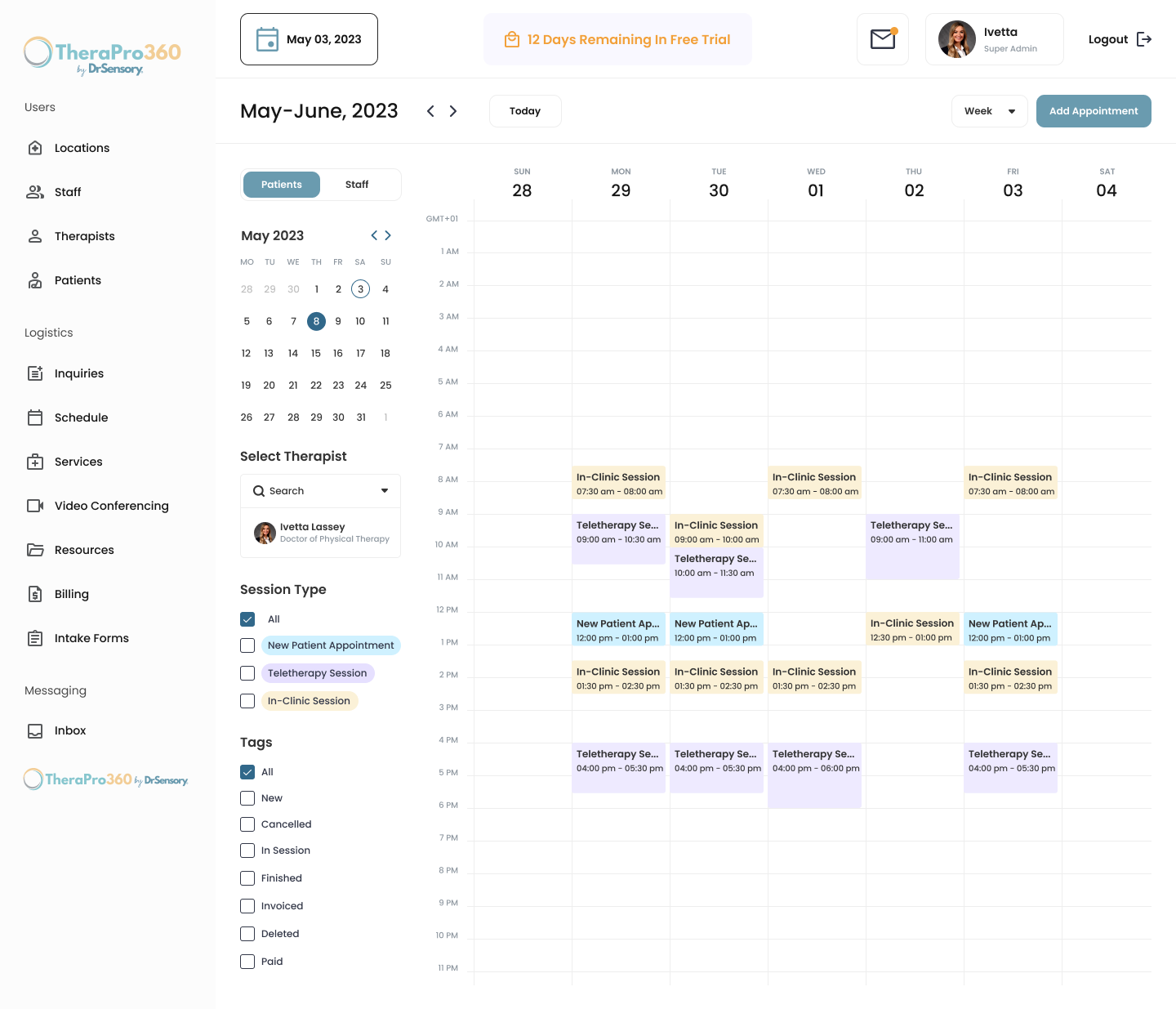 Easy Therapist Calendar Management